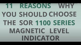 11 Reasons Why You Should Choose the SOR 1100 Series Magnetic Level Indicator