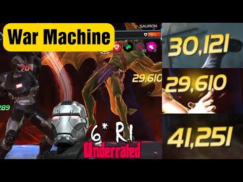 War Machine | War Machine Vs Sauron  | Underrated | Nightmare for Mutants | 6* R1 | Big Crits |