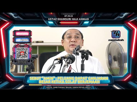 TAZKIRAH : Sebut Amin Bagi Betul.. (Ganjaran Besar Sebut Amin) - Ustaz Shamsuri Ahmad