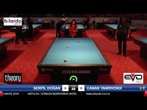 SERPİL DOĞAN & CANAN TANRIVERDİ Bilardo Maçı - 2018 KADINLAR 2.ETAP-1.TUR