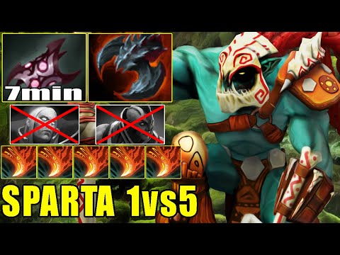 SPARTA [Huskar] MID IS REAL Crazy Buff 7Min Armlet 100% Destroyed ALL (HighLights Dota2 7.24)