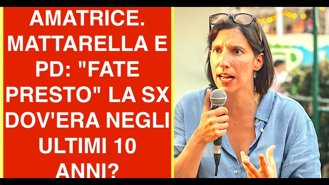 AMATRICE. MATTARELLA E PD: "FATE PRESTO"  MA LA SX DOV'ERA NEGLI ULTIMI 10 ANNI?