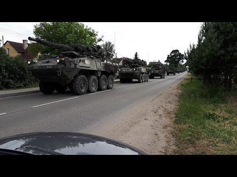 U.S. Military Exercise During Saber Strike 2018 Full Convoy