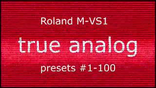 Video thumbnail for Roland M-VS1. Part 1. Presets #1-100 by Igor Spirkin