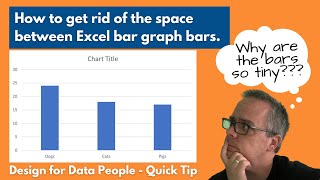 Gap Width. How to get rid of the space between Excel bar graph bars. Quick Tips