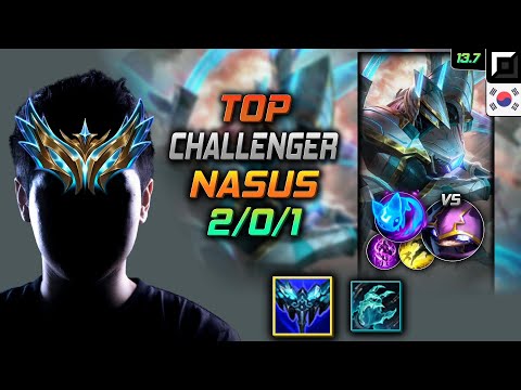 Challenger Top Nasus Build Everfrost Summon Aery - Nasus Top vs Kennen - LOL KR 13.7