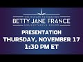 Betty Jane France Humanitarian Award Ceremony