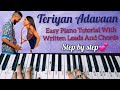 With You AP Dhillon | Teriyan Adavaan |Easy Piano Tutorial With Written Leads And Chords |