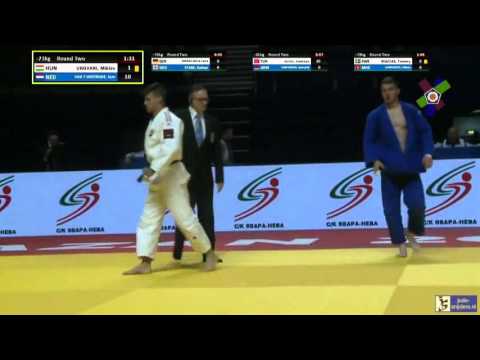 Judo 2016 European Championships Kazan: Ungvari (HUN) - van t Westende (NED) [-73kg]