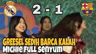 Download lagu Ngakak!! greesel gen 11 JKT48 sedih Barcelona kalah michie full senyum real Madrid menang mp3