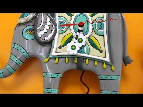 Настенные часы India Ellie Elephant от Allen Designs Studio (Enesco), 27,5см, P1308