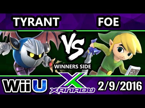 S@X 136 - NME Tyrant (Metaknight) Vs. Foe (Toon Link) SSB4 Touranment - Smash Wii U - Smash 4