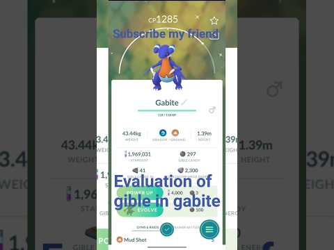 evaluation of  THE gible in gabite #1k #pokemon