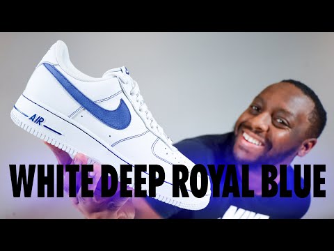 Nike Air Force 1 White Deep Royal Blue Schopes 4K On Foot Review QuickSchopes 825 Schopes DN5463 001
