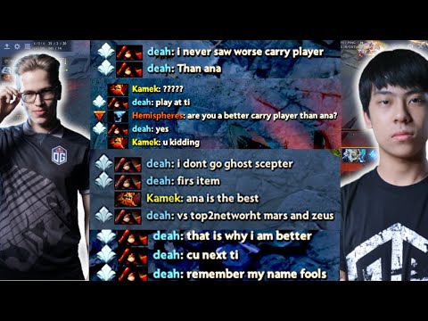 OG Civil War: OG.Topson[Zeus] OUTPLAYS OG.Ana[Morphling] - Ana got a trash talk from a team mate