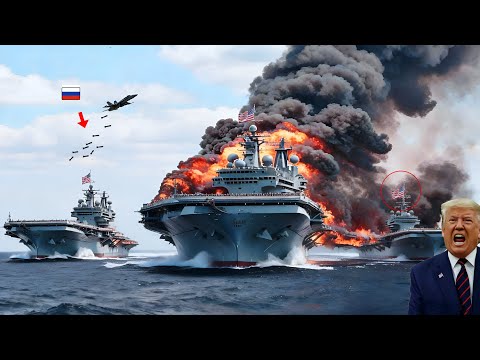 2 hours ago! 3 secret US aircraft carrier convoys were brutally destroyed by Russian SU-57 pilots!