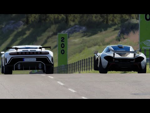 Bugatti Centodieci vs McLaren P1 at Highlands