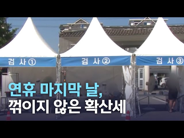 연휴 마지막 날, 꺾이지 않은 확산세