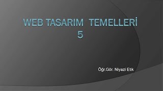Web Tasarım Temelleri 5 - HTML 'de DIV ve SPAN Tagları
