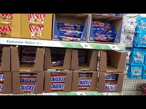 Name Brand Chocolates Dollar Tree 🍫 Reese's Hershey's KitKat 3Musketeers Mounds ASMR Shopping Sounds