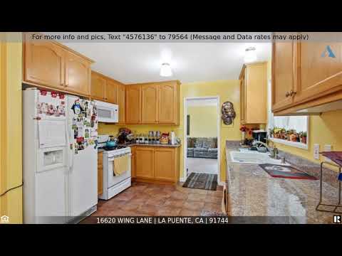Priced at $549,950 - 16620 Wing Lane, La Puente, CA 91744