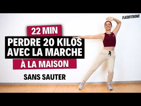 22 Min - ACTIVE WALKING to LOSE 20 KILOS at home | Marine BIREN - FlashFitHome