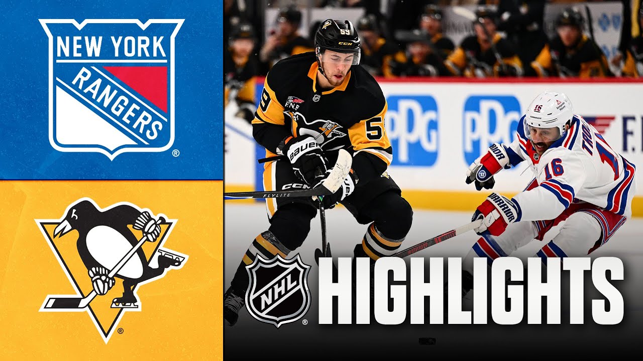 2월01일 뉴욕레인저스 피츠버그 NHL 하이라이트