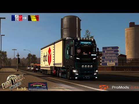 ETS2 1.35 I My Trucking Diary - Episode #179 I Calais to Antwerp I Promods 2.41, RoEx 2.2