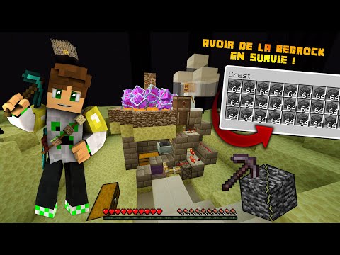 AVOIR/CASSER DE LA BEDROCK EN SURVIE SUR MINECRAFT BEDROCK 1.16.20 !!