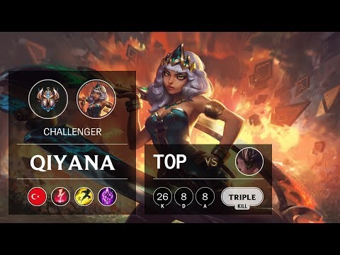 Qiyana Top vs Malphite - TR Challenger Patch 9.19
