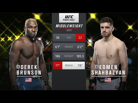 Derek Brunson vs Edmen Shahbazyan Full Fight Highlights UFC Fight Night 175 August 1/2020