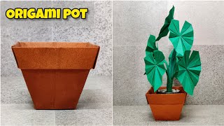 Origami Pot | Origami Plant Pot | Origami tutorial | Paper craft