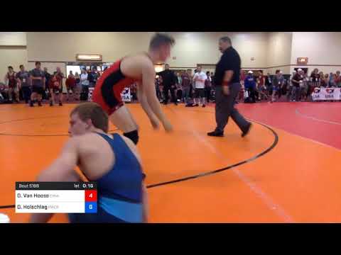 2018 Marine Corps US Open/UWW Junior Freestyle 70 Con 32 #1 - Daniel Van Hoose (CMWC) Vs. Derek Ho