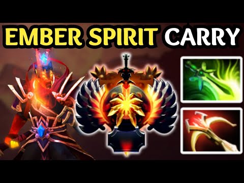 🔥 HOW EMBER SPIRIT CARRY HITS 21 KILL & 1200 XPM 🔥 DOTA 2