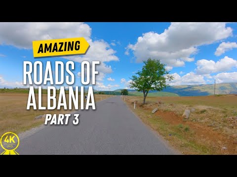 4K Beautiful Roads of Albania - Scenic Drive Video for Indoor Cycling | Treadmill Exercise - Part #3