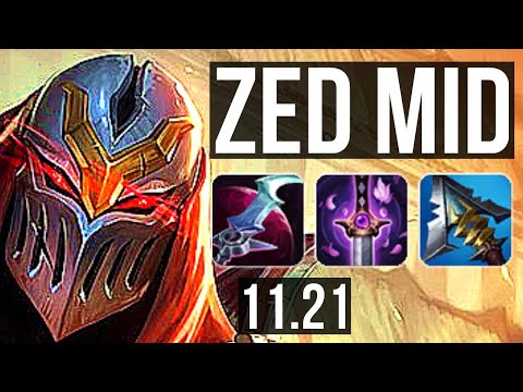 ZED vs FIZZ (MID) | 8 solo kills, 2.2M mastery, 800+ games, Godlike, 14/3/3 | BR Master | 11.21