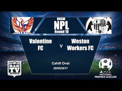 2017 Northern NSW NPL - Round 11 - Valentine FC v Weston Workers FC
