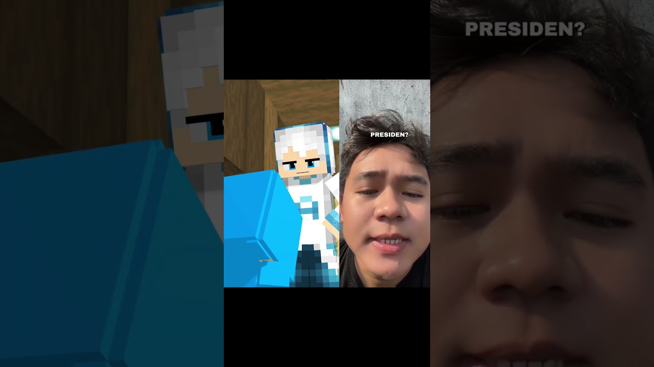 Original vs Animation - AKUDAV nyuruh Zuzuzu mandi #shorts #minecraft