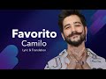 Camilo Favorito Lyrics Letra English Camilo Favorito Lyrics Letra English