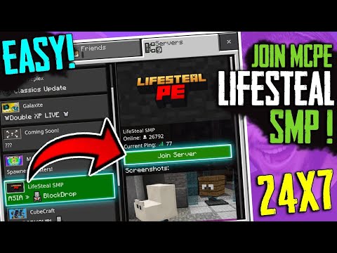 OeYOUTUBER - How To Play Lifesteal SMP In Minecraft Pe | How to Play LIFESTEAL SMP Minecraft Pocket Edition