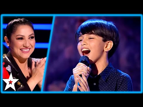 12 Year Old Gabriele STUNS The Judges with his BEAUTIFUL Voice! | Kids Got Talent