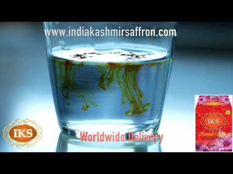Saffron Purity Check .Water test to identify real/pure saffron by India Kashmir Saffron.