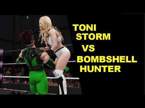 WWE 2K18 Toni Storm vs Bombshell Hunter - Mixed Knockout Match