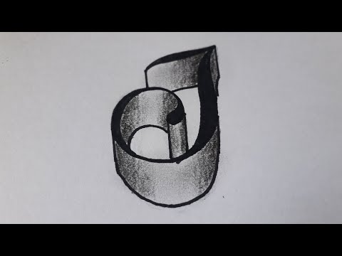 How To Write 3d Letter J On Paper / Easy Drawing Art