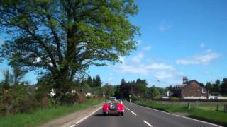 June Morning Drive Behind Morgan Sports Car To Blairgowrie Perthshire Scotland