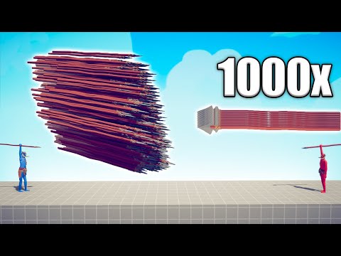 1000x OVERPOWERED SPEAR THROWER vs EVERY GOD - TABS | Totally Accurate Battle Simulator 2023