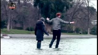 Por arte de magia - Soledad Mallol y Yunke caminan sobre el agua del estanque del Retiro