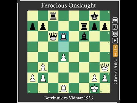 Ferocious Onslaught Mikhail Botvinnik vs Milan Vidmar  - 1936