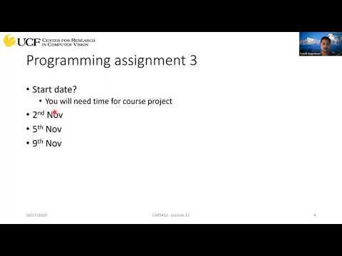CAP5415 Lecture 13 [Administrative] - Fall 2020