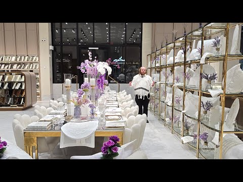 Wow! What a beautiful Seder table display at Malchus — and you can have this look for under $3,000!